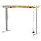 Schäfer Shop Select Bureau Start Off - elektrisch in hoogte verstelbaar - T-poot – L 1600 x B 800 x H 705/1205 mm – ahorn/wit aluminium + lade +kabelspiraal