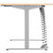 Schäfer Shop Select Bureau Start Off - elektrisch in hoogte verstelbaar - T-poot – L 1600 x B 800 x H 705/1205 mm – ahorn/wit aluminium + lade +kabelspiraal