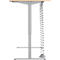 Schäfer Shop Select Bureau Start Off - elektrisch in hoogte verstelbaar - T-poot – L 1600 x B 800 x H 705/1205 mm – ahorn/wit aluminium + lade +kabelspiraal