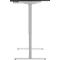 Schäfer Shop Select Bureau Start Off - elektrisch in hoogte verstelbaar - T-poot – L 1600 x B 800 x H 705/1205 mm – grafiet/wit aluminium + lade + kabelspiraal