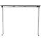 Schäfer Shop Select Bureau Start Off - elektrisch in hoogte verstelbaar - T-poot – L 1600 x B 800 x H 705/1205 mm – grafiet/wit aluminium + lade + kabelspiraal