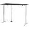 Schäfer Shop Select Bureau Start Off - elektrisch in hoogte verstelbaar - T-poot – L 1600 x B 800 x H 705/1205 mm – grafiet/wit aluminium + lade + kabelspiraal