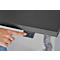 Schäfer Shop Select Bureau Start Off - elektrisch in hoogte verstelbaar - T-poot – L 1600 x B 800 x H 705/1205 mm – grafiet/wit aluminium + lade + kabelspiraal