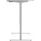Schäfer Shop Select Bureau Start Off - elektrisch in hoogte verstelbaar - T-poot – L 1600 x B 800 x H 705/1205 mm – lichtgrijs/wit aluminium + lade + kabelspiraal
