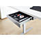 Schäfer Shop Select Bureau Start Off - elektrisch in hoogte verstelbaar - T-poot – L 1600 x B 800 x H 705/1205 mm – wit/wit aluminium + lade +kabelspiraal