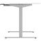 Schäfer Shop Select Bureau Start Off - elektrisch in hoogte verstelbaar - T-poot – L 1600 x B 800 x H 705/1205 mm – wit/wit aluminium + lade +kabelspiraal