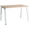 Schäfer Shop Select Bureau Start Off, pied A, rectangulaire, acier/bois, L 1200 x P 800 x H 735 mm, décor chêne