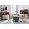 Schäfer Shop Select Bureau Start Off, pied en A, rectangulaire, acier/bois, L 1600 x P 800 x H 735 mm, décor chêne