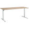 Schäfer Shop Select Bureau Start Off, pied en T, rectangulaire, acier/bois, L 1800 x P 800 x H 735 mm, décor chêne