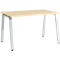 Schäfer Shop Select Bureau Start Off, pieds en A, rectangulaire, acier/bois, l. 1200 x P 800 x H 735 mm, érable 