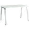 Schäfer Shop Select Bureau Start Off, pieds en A, rectangulaire, acier/bois, l. 1200 x P 800 x H 735 mm, gris clair 