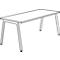 Schäfer Shop Select Bureau Start Off, pieds en A, rectangulaire, acier/bois, l. 1600 x P 800 x H 735 mm, gris clair 