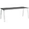 Schäfer Shop Select Bureau Start Off, pieds en A, rectangulaire, acier/bois, l. 1800 x P 800 x H 735 mm, graphite 