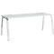 Schäfer Shop Select Bureau Start Off, pieds en A, rectangulaire, acier/bois, l. 1800 x P 800 x H 735 mm, gris clair 