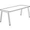 Schäfer Shop Select Bureau Start Off, pieds en A, rectangulaire, acier/bois, l. 1800 x P 800 x H 735 mm, gris clair 