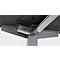 Schäfer Shop Select Bureau Start Off - réglable en hauteur électriquement - pied en T - L 1600 x P 800 x H 705/1205 mm - graphite/alu blanc + tiroir + spirale pour câbles
