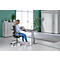 Schäfer Shop Select Bureau Start Off - réglable en hauteur électriquement - pied en T - L 1600 x P 800 x H 705/1205 mm - graphite/alu blanc + tiroir + spirale pour câbles