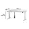 Schäfer Shop Select Bureau Start Off - réglable en hauteur électriquement - pied en T - L 1600 x P 800 x H 705/1205 mm - graphite/alu blanc + tiroir + spirale pour câbles