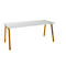 Schäfer Shop Select Bureau Start Off Wood, rectangulaire, pied en A, L 1800 x P 800 x H 735 mm, gris clair/imitation bois 