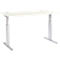 Schäfer Shop Select Bureautafel ERGO-T, T-poot, eentraps elektrische in hoogte verstelbaar, B 1600 x D 800 x H 725 -1185 mm, wit