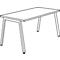 Schäfer Shop Select Bureautafel Start Off, A-poot, rechthoek, staal/hout, B 1200 x D 800 x H 735 mm, lichtgrijs 