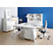 Schäfer Shop Select Bureautafel Start Off, A-poot, rechthoek, staal/hout, B 1800 x D 800 x H 735 mm, wit 