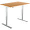 Schäfer Shop Select Bureautafel START UP, eentraps elektr. in hoogte verstelbaar, B 1200 mm, beuken/blank aluminium 