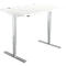 Schäfer Shop Select Bureautafel START UP, eentraps elektr. in hoogte verstelbaar, B 1200 mm, wit/blank aluminium 
