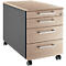 Schäfer Shop Select Caisson à roulettes 1233, avec poignée carrée, anthracite/décor chêne