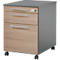 Schäfer Shop Select Caisson à roulettes Start Off 126, tiroir pour ustensiles, dossiers suspendus, tiroir, verrouillable, L 432 x P 580 x H 595 mm, graphite/chêne