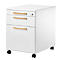 Schäfer Shop Select Caisson à roulettes Start Off Wood, tiroir, dossiers suspendus &amp; tiroir à ustensiles, L 432 x P 580 x H 595 mm, blanc 