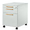 Schäfer Shop Select Caisson à roulettes Start Off Wood, tiroir, dossiers suspendus &amp; tiroir à ustensiles, L 432 x P 580 x H 595 mm, gris clair 