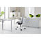 Schäfer Shop Select caisson à volet roulant transversal, bois, 2 tablettes, L 1600 mm x P 421 x H 750 mm, gris clair