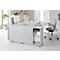 Schäfer Shop Select caisson à volet roulant transversal, bois, 2 tablettes, L 1600 mm x P 421 x H 750 mm, gris clair