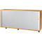 Schäfer Shop Select caisson à volet roulant transversal, bois, 2 tablettes, L 1600 mm x P 421 x H 750 mm, hêtre