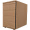 Schäfer Shop Select Caisson fixe 13333, 1 tiroir-plumier, verrouillable, 3 tiroirs, l. 428 x P 800 x H 740 mm, hêtre
