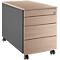 Schäfer Shop Select Caisson mobile 1233, avec poignée encastrée, L 435 x H 567 mm, anthracite/décor chêne