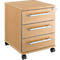 Schäfer Shop Select Caisson mobile Moxxo IQ 333, 3 tiroirs, l. 410 x P 495 x H 510 mm, verrouillable, coloris hêtre 