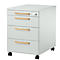 Schäfer Shop Select Caisson roulant Start Off Wood, 3 tiroirs, tiroir à ustensiles, L 432 x P 580 x H 595 mm, bois, gris clair 