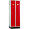 Schäfer Shop Select Casier à fournitures sur socle, serrure à came batteuse, gris clair/rouge rubis