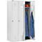 Schäfer Shop Select Casier de vestiaires à 3 compartiments, serrure à came batteuse, gris clair/gris clair