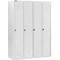 Schäfer Shop Select Casier de vestiaires avec 4 compartiments, serrure à came batteuse, gris clair/gris clair