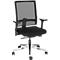Schäfer Shop Select Chaise de bureau NET MATIC, avec accoudoirs, mécanisme auto-synchrone, assise multicouche, dossier résille, noir/argenté