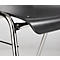 Schäfer Shop Select Chaise empilable gris noir, empilable jusqu'à 10 pièces, résistante aux désinfectants, sans rembourrage en tissu, L 430 x P 410 x H 450 mm, bois &amp; acier