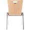 Schäfer Shop Select Chaise empilable nature, empilable jusqu'à 10 pièces, avec rembourrage en tissu, L 430 x P 410 x H 450 mm, bois &amp; acier