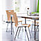 Schäfer Shop Select Chaise empilable nature, empilable jusqu'à 10 pièces, résistante aux désinfectants, sans rembourrage en tissu, L 430 x P 410 x H 450 mm, bois &amp; acier