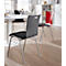 Schäfer Shop Select Chaise empilable rouge, empilable jusqu'à 10 pièces, résistante aux désinfectants, avec rembourrage en tissu, L 430 x P 410 x H 450 mm, bois &amp; acier