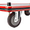 Schäfer Shop Select Chariot à plateaux 220SB, 2 plateaux, acier peint époxy, roues PUR, L 615 x P 880/965 x H 1000 mm, jusqu'à 370 kg, noir/rouge