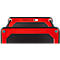 Schäfer Shop Select Chariot à plateaux 220SB, 2 plateaux, acier peint époxy, roues PUR, L 615 x P 880/965 x H 1000 mm, jusqu'à 370 kg, noir/rouge