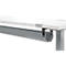 Schäfer Shop Select Chemin de câbles, rabattable, télescopique dans la plage 1024-1624 mm, métal, aluminium blanc